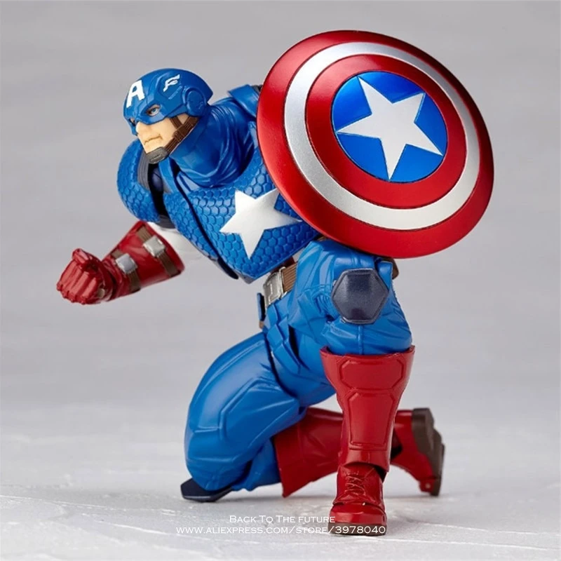 

Disney Marvel Avengers Captain America 16cm Action Figure Anime Mini Decoration PVC Collection Figurine Toy model for children