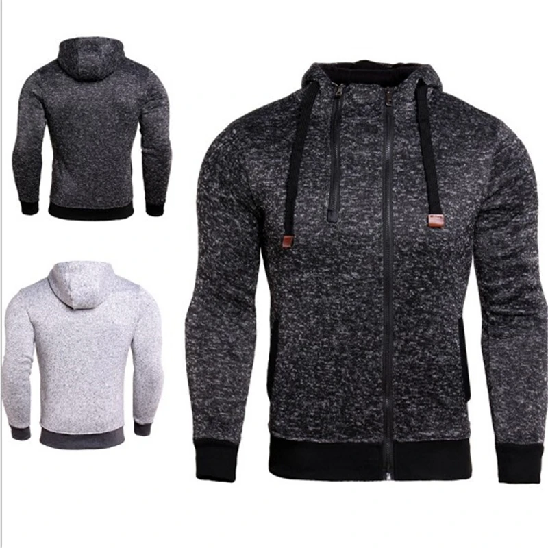 Мужская куртка для бега спортивная одежда фитнеса с длинными рукавами капюшоном