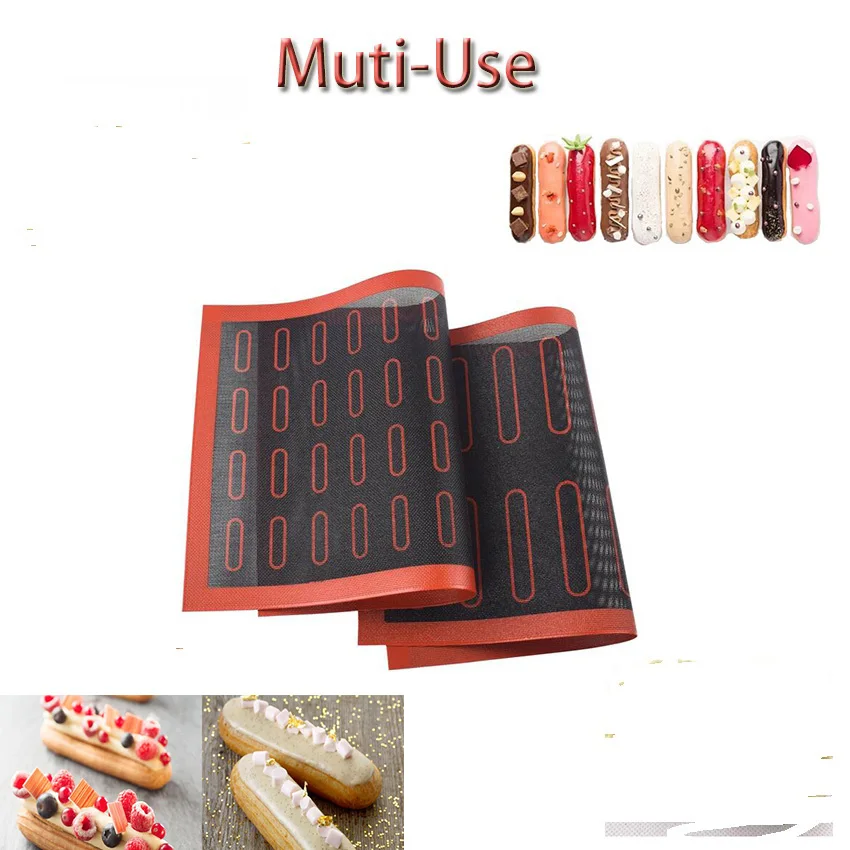 Силиконовый коврик 18/44 Eclair кондитерский антипригарный вкладыш печенье Макарон