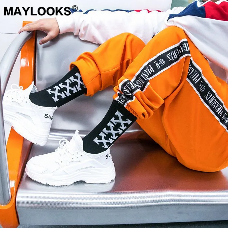 Maylooks хлопок прилив мужской хип хоп мода обувь для влюбленных уличный