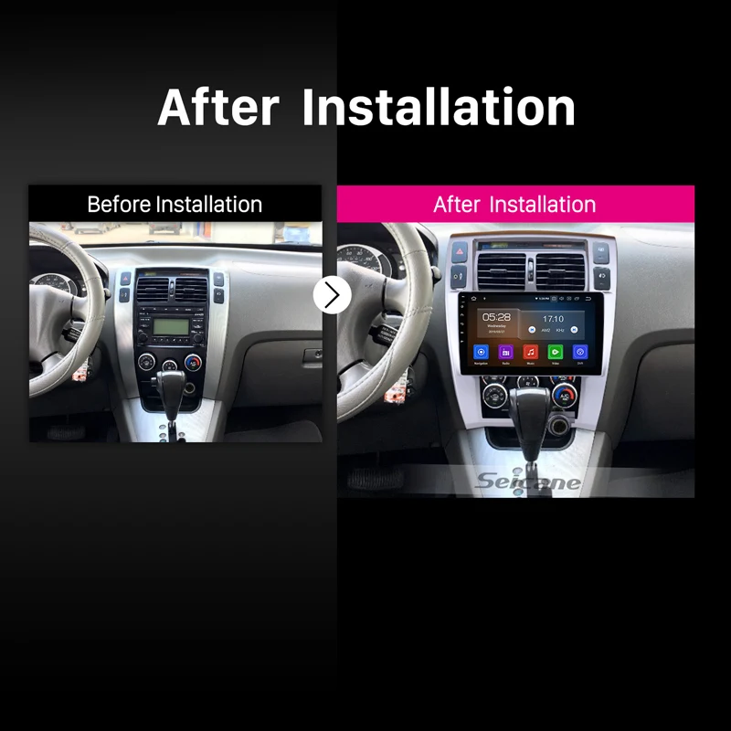 Seicane 10,1 дюймов Android 9,0 gps Автомагнитола для hyundai Tucson 2006 2007 2008-2013 HD мультимедийный плеер сенсорный экран головное устройство