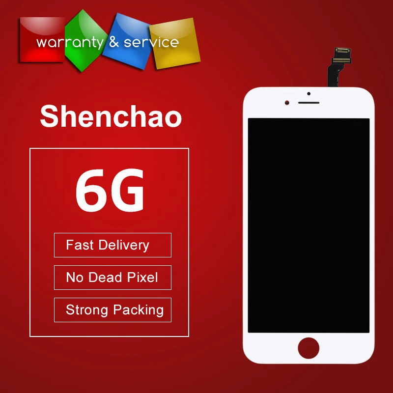 100% без битых пикселей дисплей 10 шт для shenchao качество iPhone 6 ЖК замена экрана с