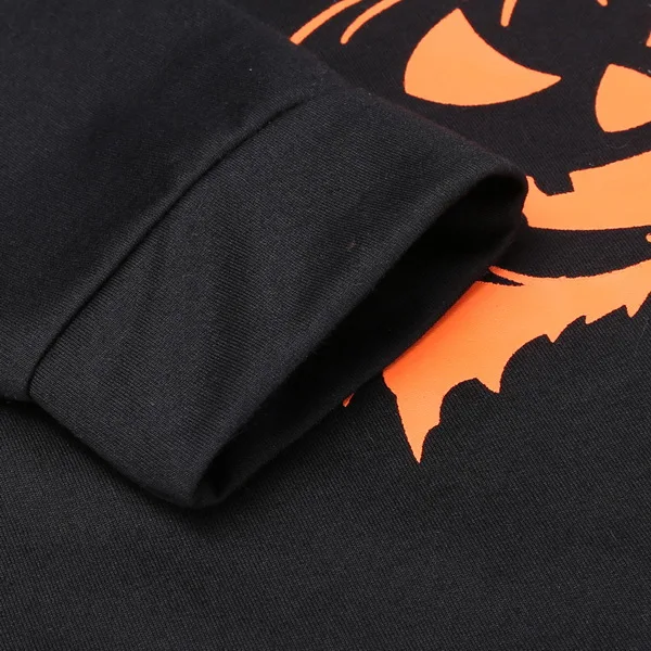 Fashion Women Halloween Pumpkin Head Hooded Top O-Neck Long Raglan Sleeve Autumn Winter Casual Pullover Hoodies Sweatshirt | Женская