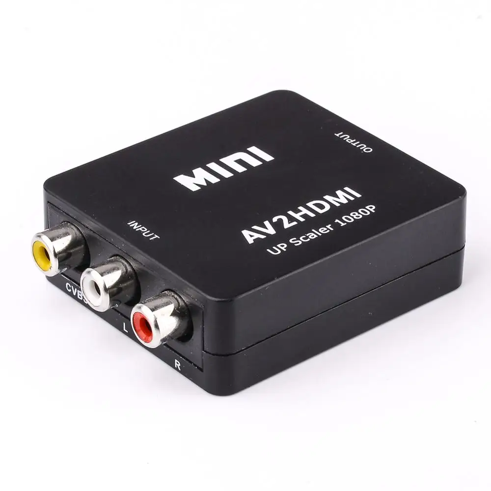Мини AV в HDMI видео конвертер коробка AV2HDMI RCA CVBS адаптер для HDTV TV PS3 PS4 PC DVD Xbox проектор