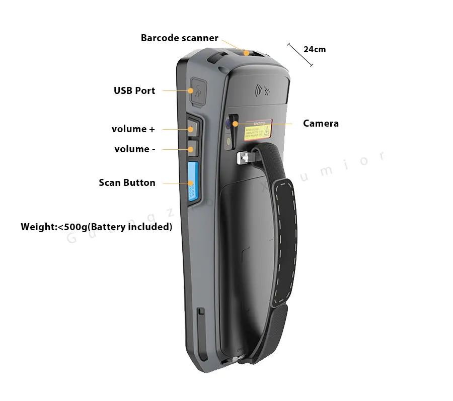 Android 7,0 4G портативный компьютер POS терминал данных принтер Wifi Bluetooth UHF NFC RFID считыватель КПК сканер штрих-кода с дисплеем