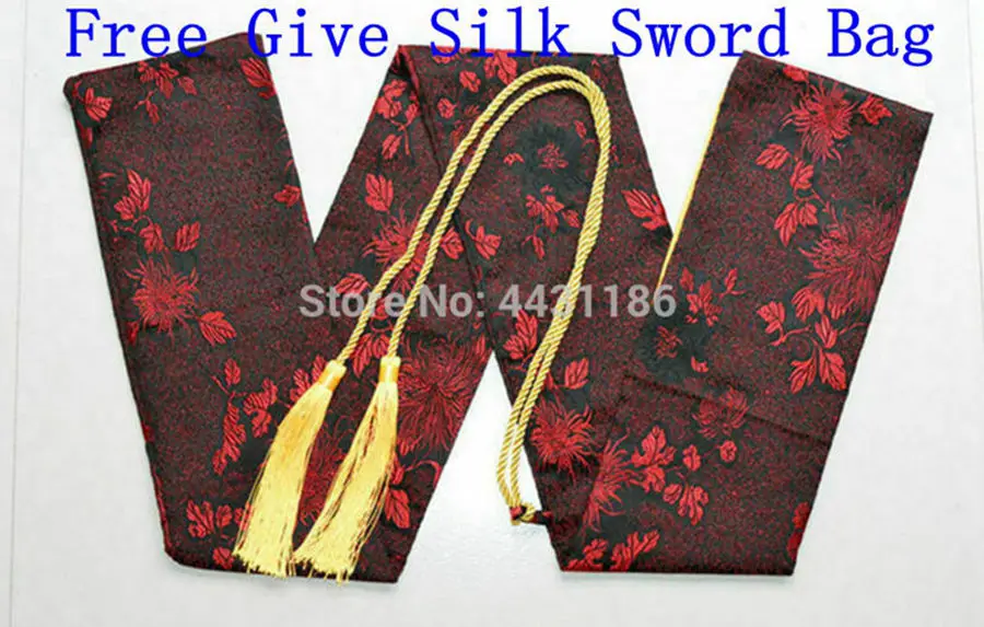 Folded-Forging Damascus Steel Full Tang Blade Sharp Japanese Wakizashi Sword Katana Samurai Straight Knife Nice Copper Fittings