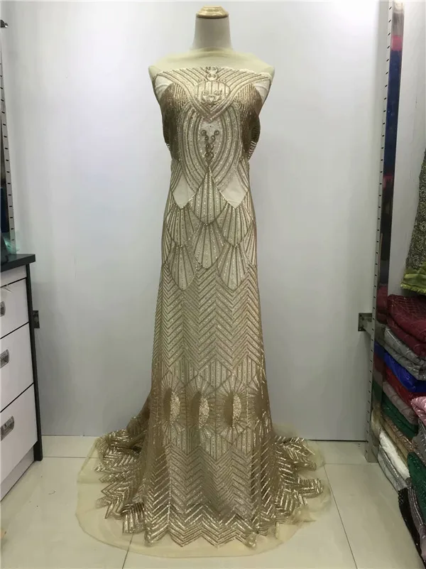 African White Sequins Net Lace Fabric 2019 Style Nigeria Sequined Swiss Mesh Tulle For Women Party Wedding Dress Fabrics | Дом и сад
