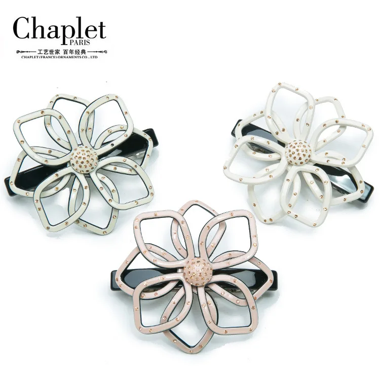 [] years to promote the Korean hollow iron clamp diamond card factory Camellia elegant hair wholesale | Красота и здоровье
