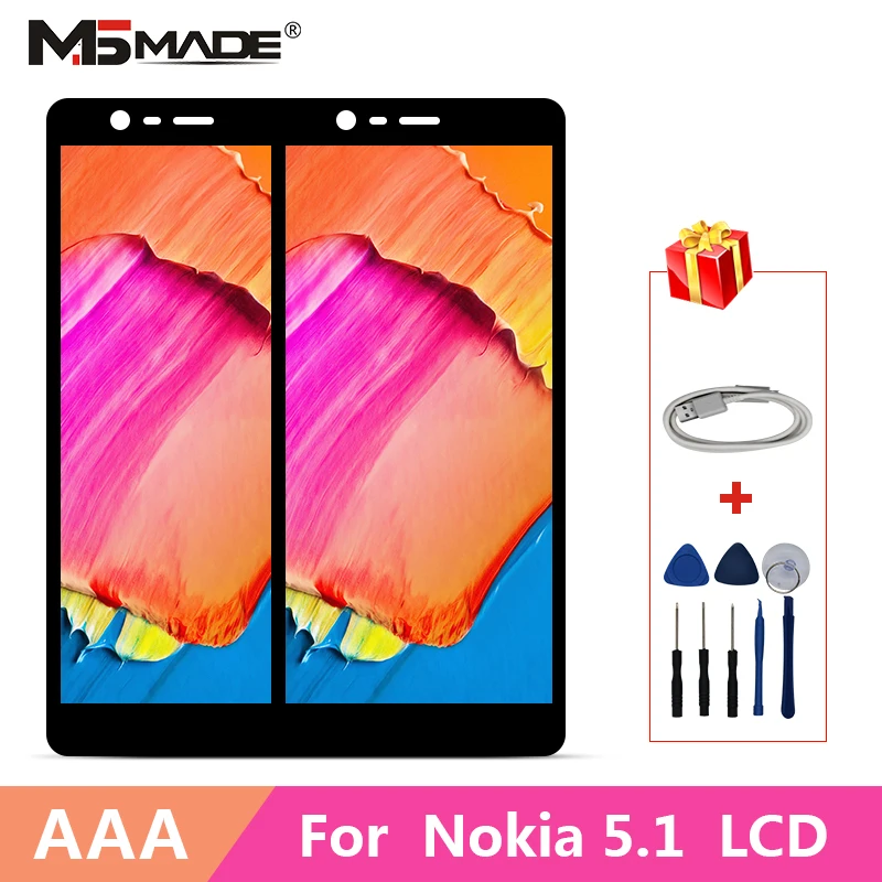 5,5 для Nokia 5,1 lcd 5() TA-1061 TA-1075 TA-1076 TA-1081 TA-1088 ЖК-дисплей с сенсорным экраном дигитайзер Запасные части