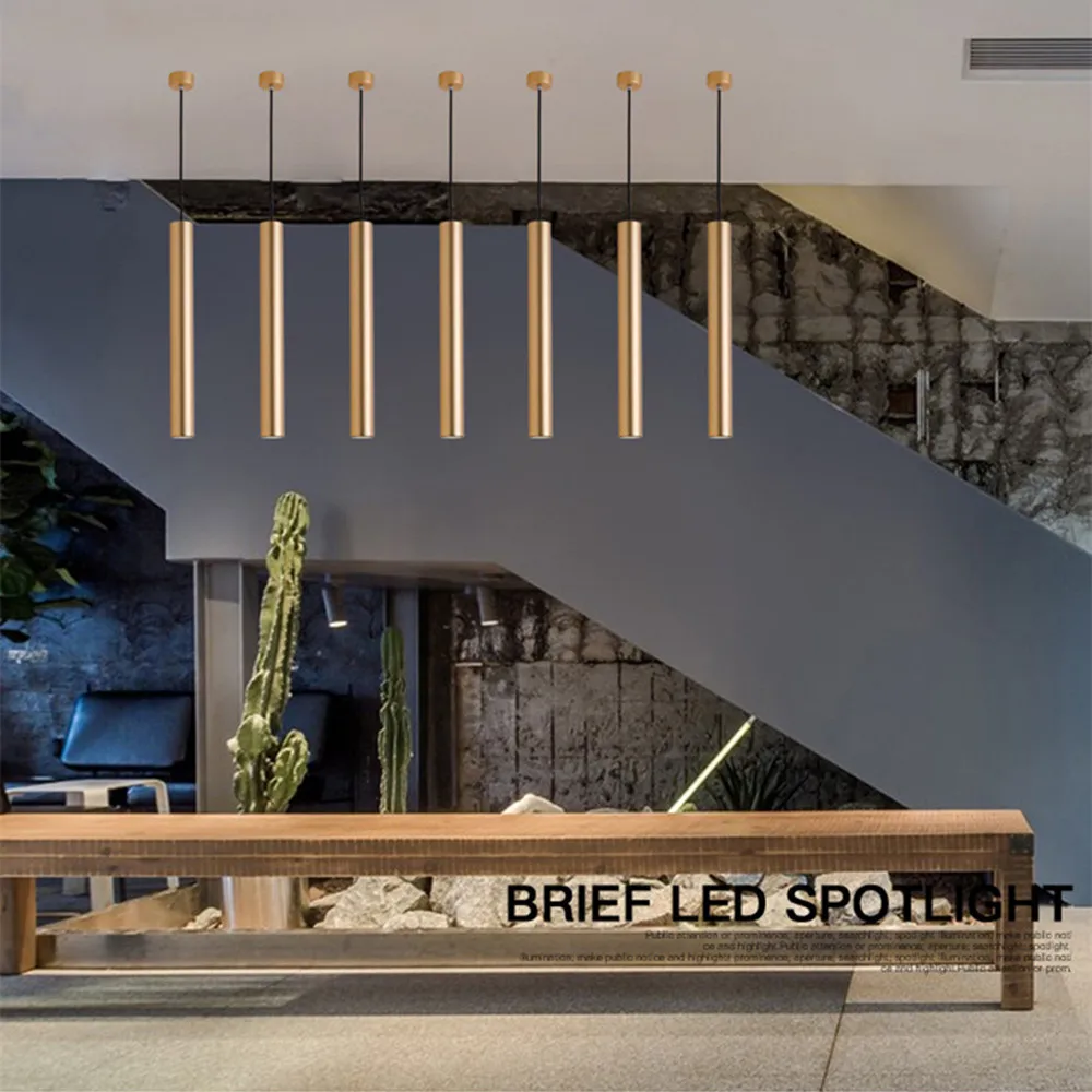 Современный подвесной светильник длинная трубчатая лампа для кухонного