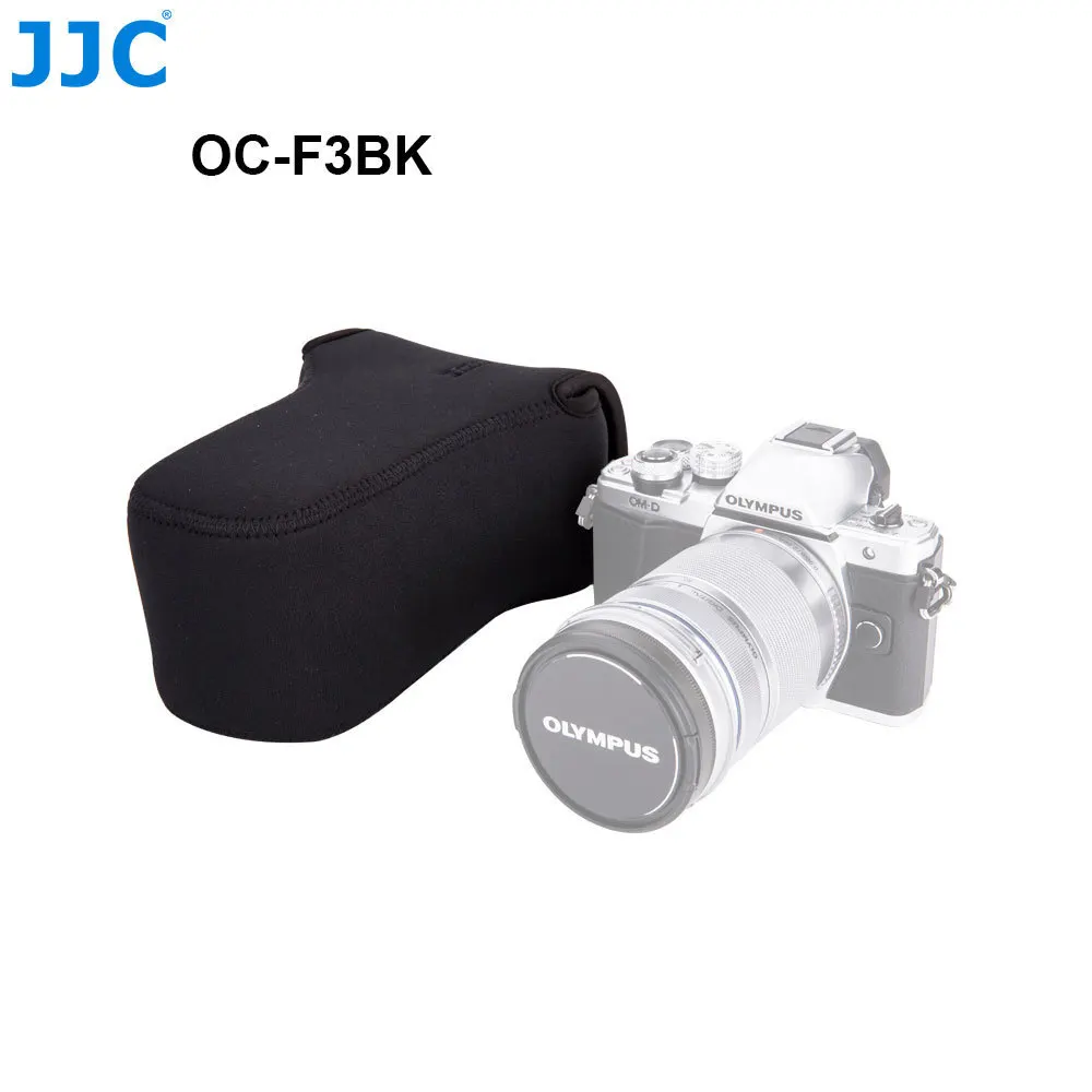 JJC сумка SLR Чехол Мягкий неопрен маленькая беззеркальная Камера сумка для Fujifilm/Olympus/sony/Canon/samsung крышка водонепроницаемый протектор - Цвет: Large Black