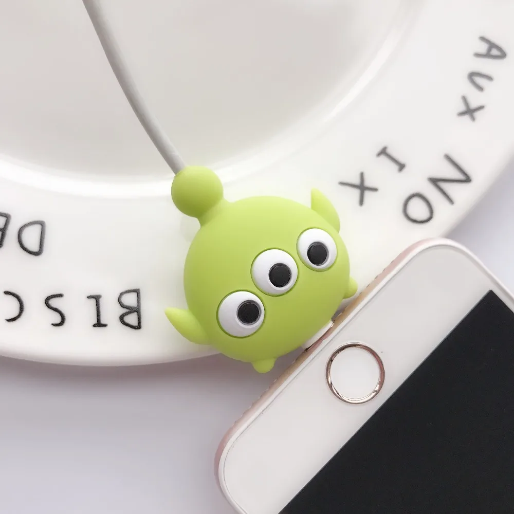 1 шт. кабель протектор для iPhone кабель Зарядное устройство USB кабель намотка-держатель аксессуар органайзер милый животный кукла модель Забавный