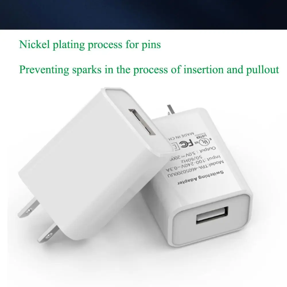 USB зарядное устройство для мобильного телефона портативное США/ЕС вилка