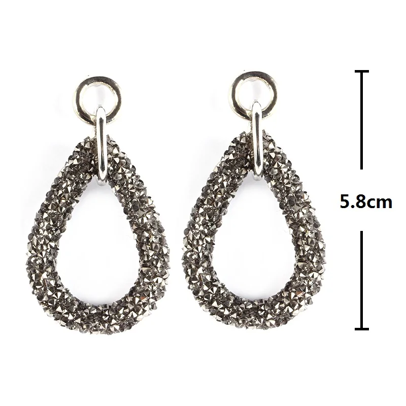 Женские серьги капельки Sehuoran большие из сплава цинка с кристаллами|jewelry beijing|earring