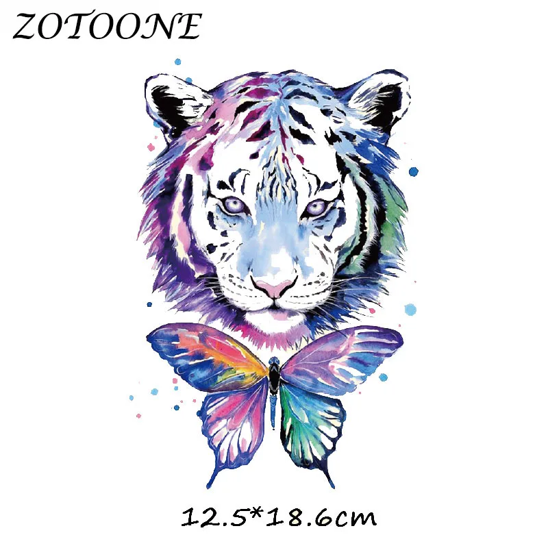 ZOTOONE железная нашивка для одежды Красочные нашивки в виде бабочек и животных