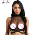 Майка женская сетчатая прозрачная, без рукавов, с эластичной застежкой-молнией на спине