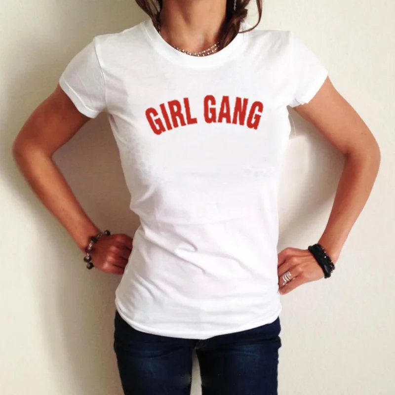 LUS LOS местного Girl Gang женского рубашка Для женщин красный цвет Сезон лето Верх с