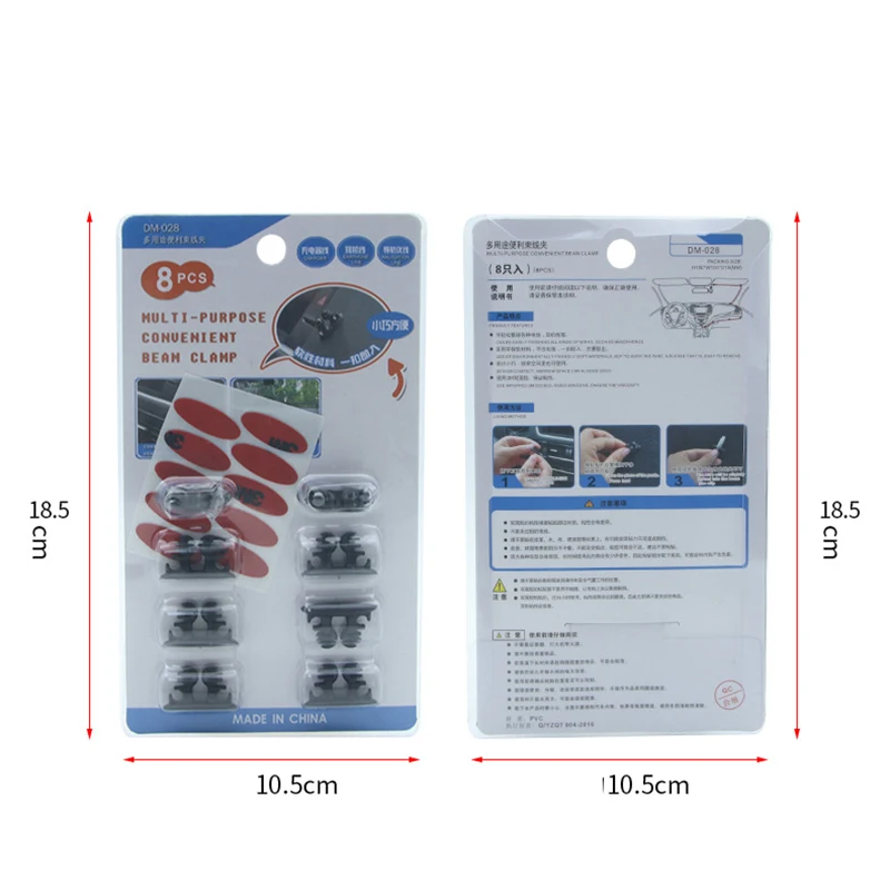 8 шт./компл. приспособление для сматывания кабеля на клейкой основе|Клипсы и