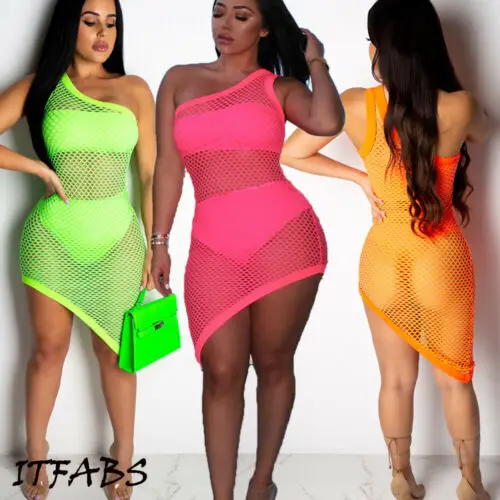 2019 New Women Loose Fishnet Dress Bikini Cover Up Beachwear Swimwear Sundress Beach | Женская одежда