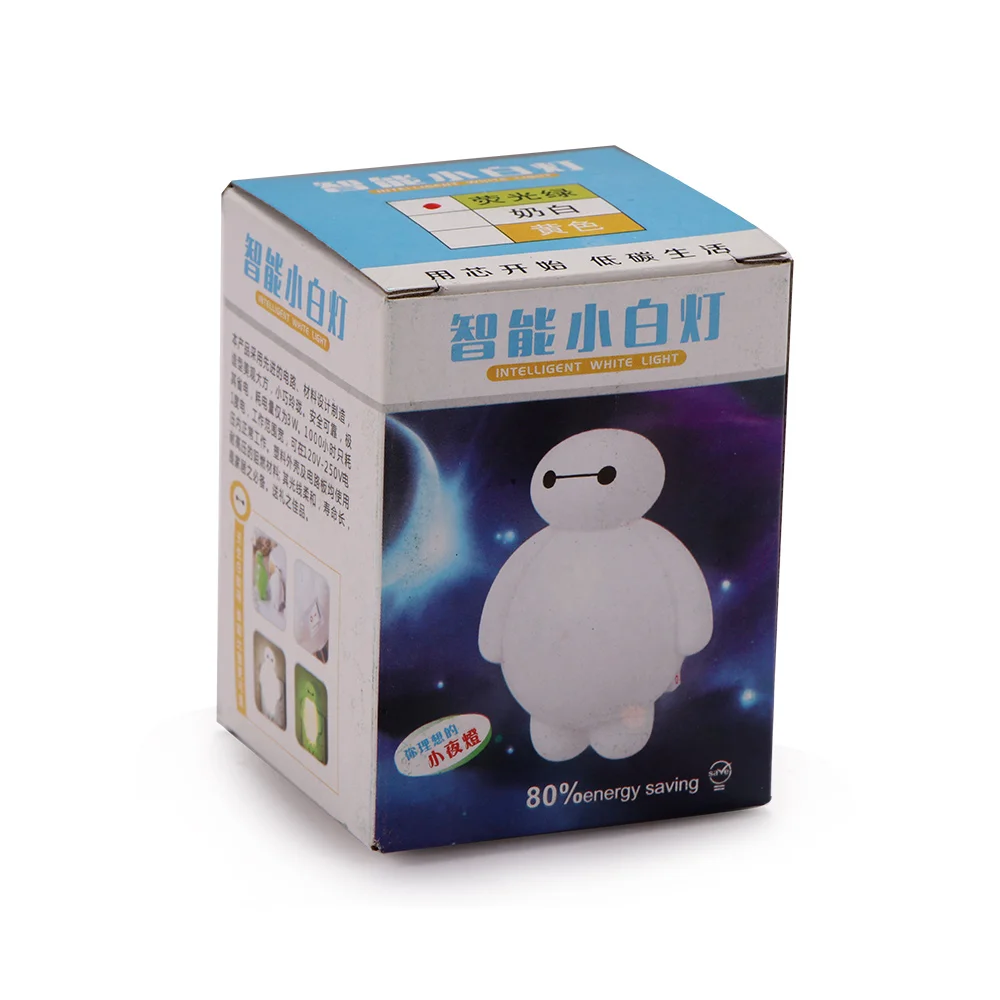 Большой Герой Мультфильм BayMax светодиодный ночник настольная лампа украшение