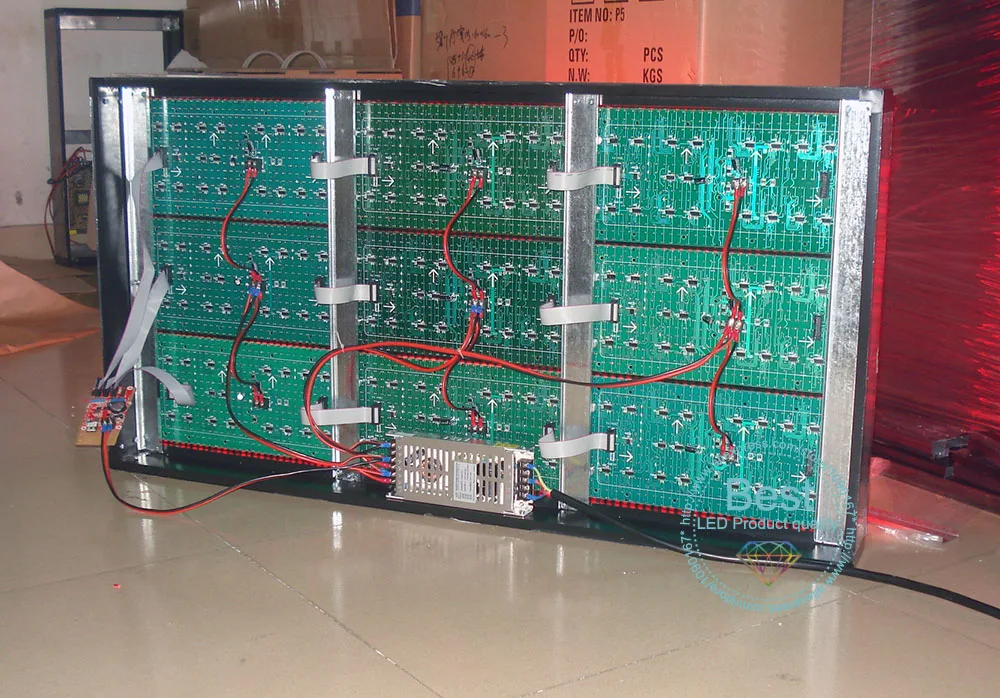 DIY P10 Красный полууличный светодиодный дисплей Светодиодный модуль + WiFi