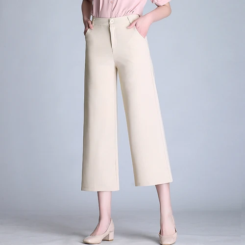 Большие размеры женские широкие брюки 6xl корейские палаццо Pantalon Taille Haute Femme штаны