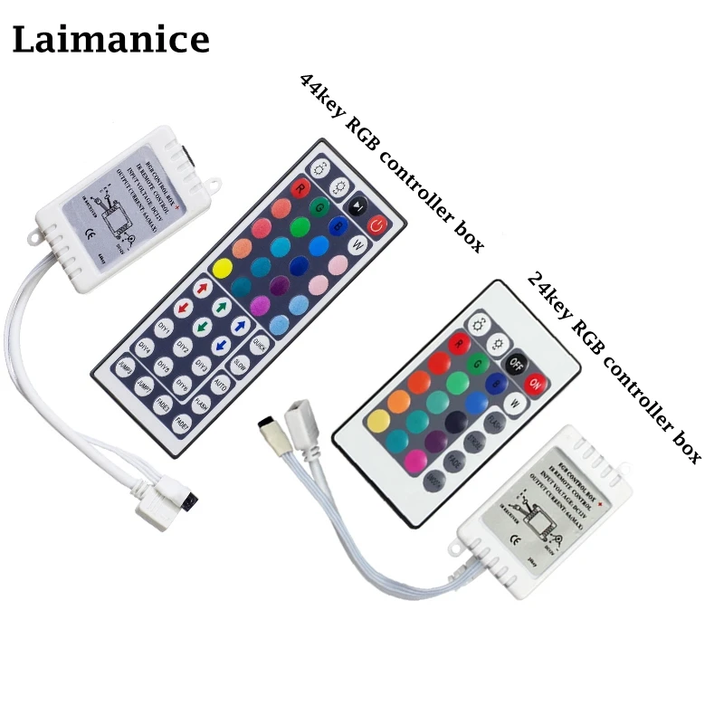 Laimanice DC12 24V 6A 24/44 ключ ИК пульт дистанционного управления RGB led контроллер коробка