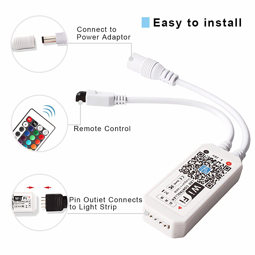 Bluetooth SMD RGB RGBW Светодиодная лента 5050 Диодная лента 12 в 2,4 г RF WiFi контроллер 5 м неоновый светодиодный светильник Ambi tv водонепроницаемый светодиодный светильник