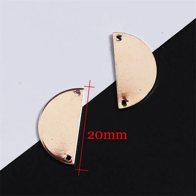 

20pcs Gold Semicircle Pendant Charm Jewelry Making Findings DIY Earrings Bracelet Making Accessories Handwork Wholesale