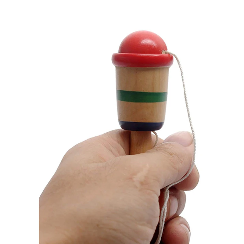 Цветная антистрессовая безопасная деревянная чашка для билбокета Kendama и мяч