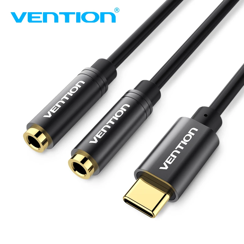 Разветвитель для наушников Vention USB type C 3 5 мм аудиокабель Aux Type сплиттер гарнитуры