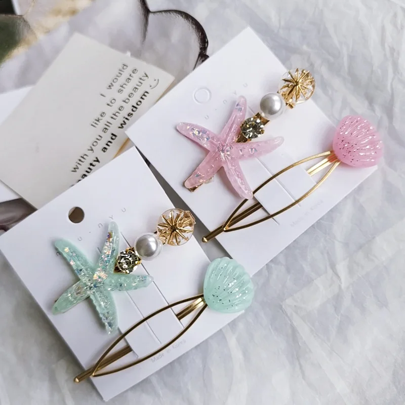 В Корейском стиле для девочек Корейский Modis смолы оболочки заколка волос в