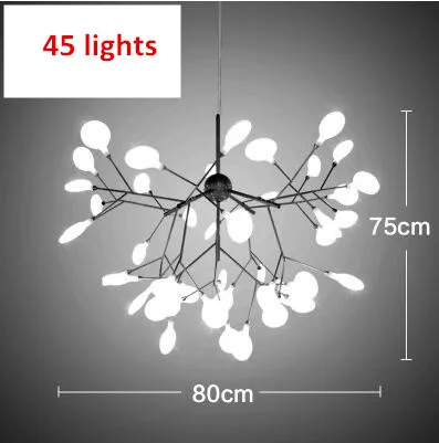 45 lights Современная золотая акриловая светодиодная люстра, ветровое дерево, дизайн, блестящие подвесные лампы для гостиной, золотые люстры, осветительные приборы - Цвет корпуса: 45 lights