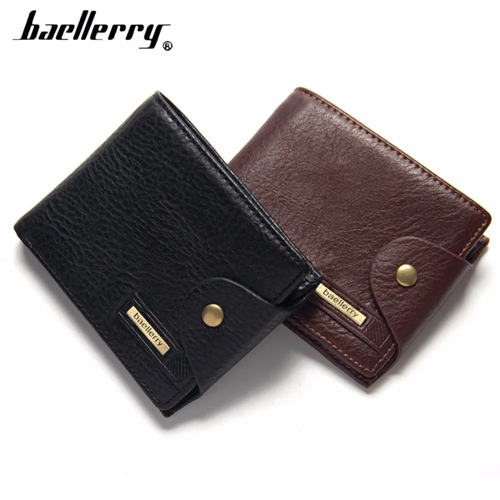 Мужские кошельки baellerry PU кожа короткий дизайн коричневый держатель для карт высокое качество мужской кошелек винтажный держатель для монет мужские кошельки