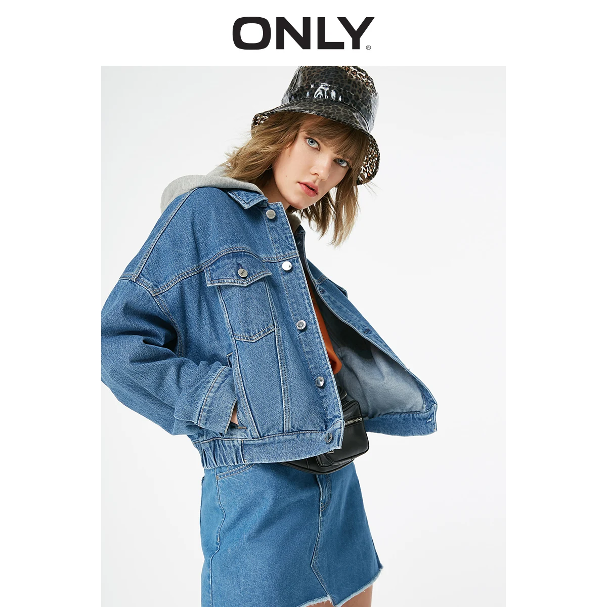350Jeans Blue Только весна лето женский свободный крой BF стиль короткое джинсовое пальто куртка женская | 119154527 - Цвет: 350Jeans Blue