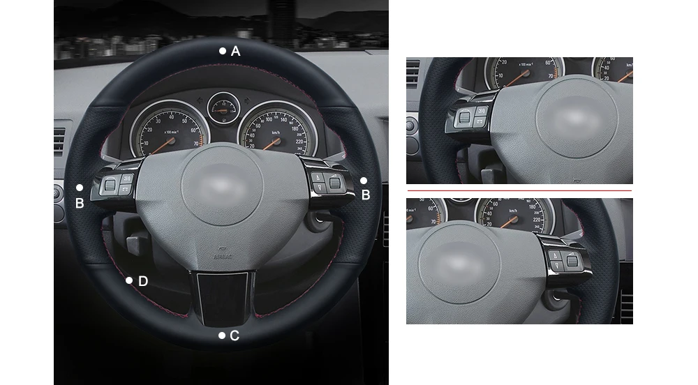 MEWANT черный чехол рулевого колеса автомобиля из натуральной кожи для Opel Astra(H) 2004-2009 Zaflra(B) 2005- Signum 2005-2009