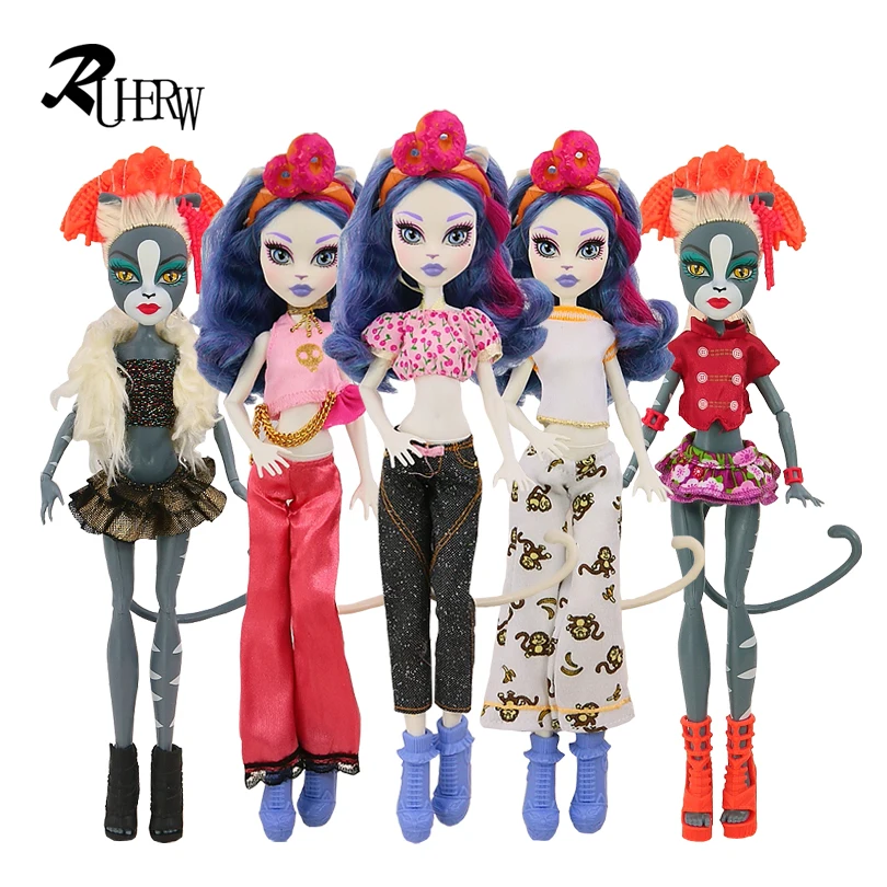 5 шт./лот новая модная одежда для кукол повседневные наряды Monster High Бесплатная