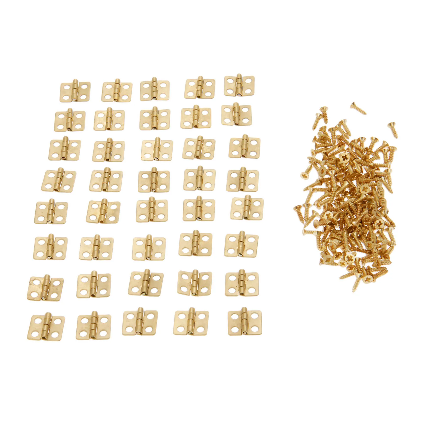 40 шт. антикварные мини Ящики для шкафа дверная мебель шарнирные петли 4 отверстия