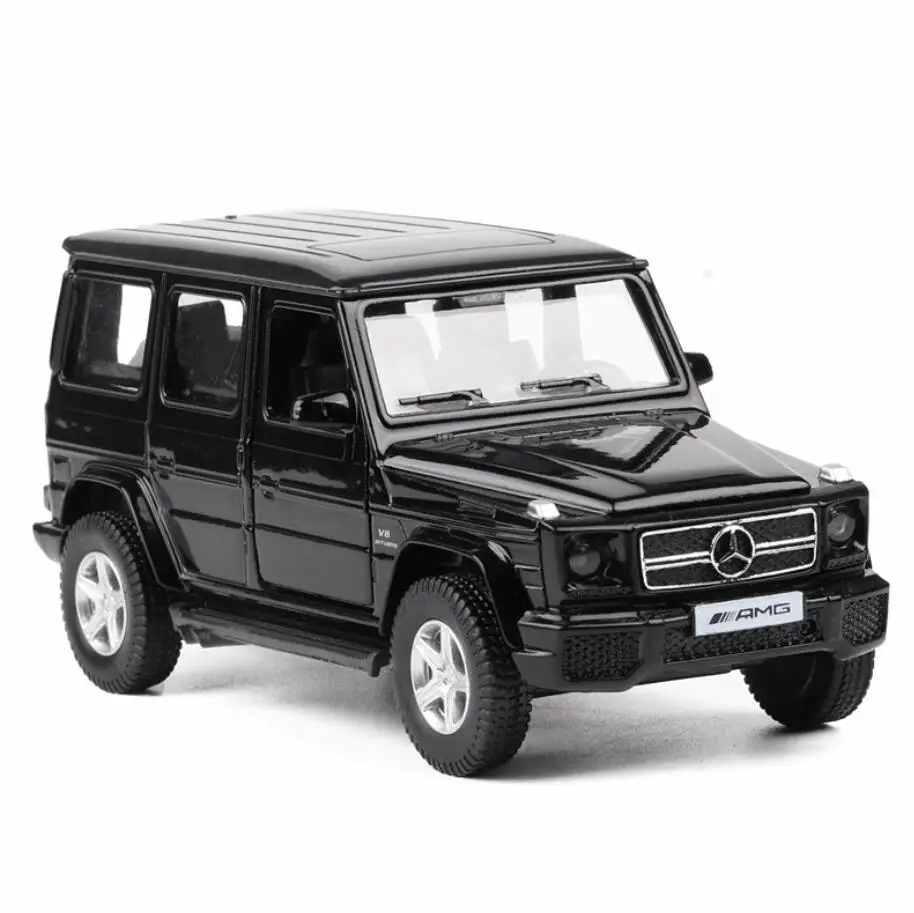 1/36 смешанные цвета Литые и игрушечные транспортные средства G63 AMG Модель автомобиля оттягивающийся внедорожник коллекционные игрушки для мальчиков Детский подарок V020 - Color: Bright black