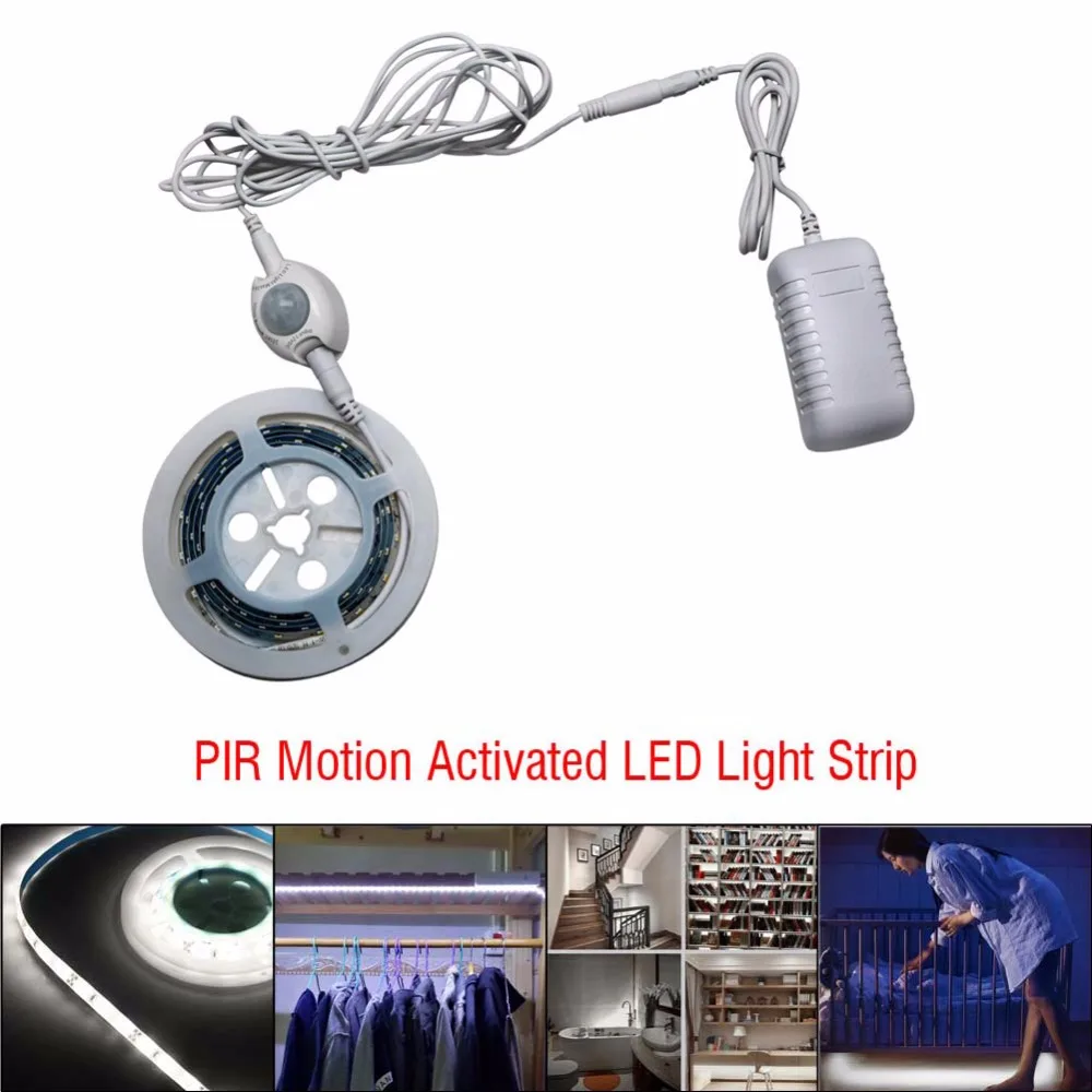 Гибкая светодиодная лента с пассивным инфракрасным датчиком движения и