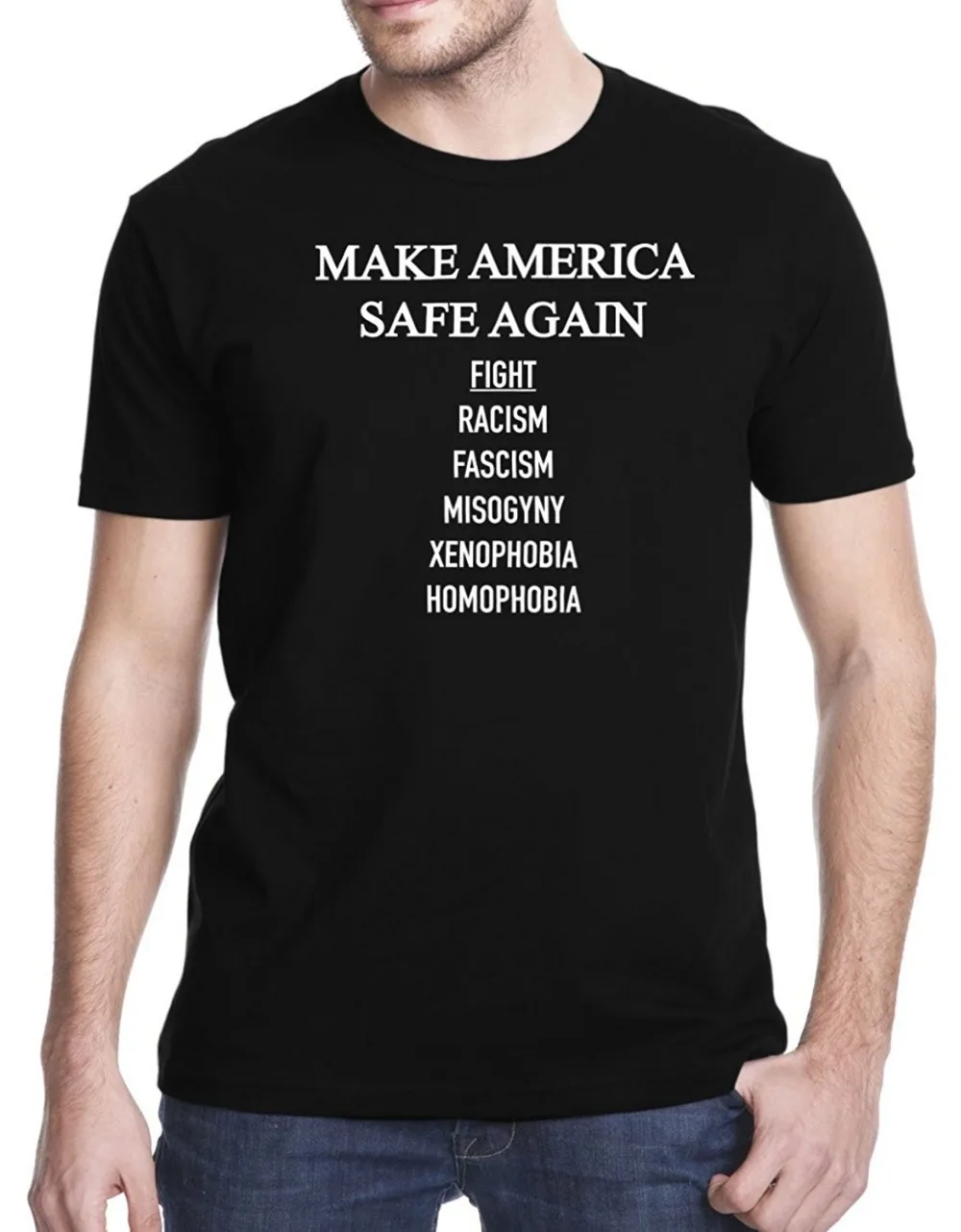 2017 Новый Бренд Clothing T Рубашка Мужчин Сделать Безопасность Америки Снова Бороться