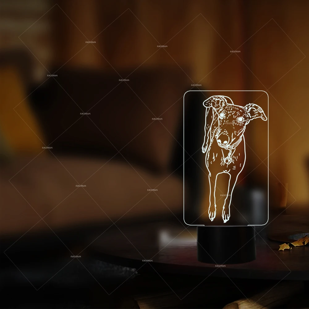 PET Addiction Dalmatian Dog design illusion LED night LAMP Novelty as dog gift ideas for owners | Лампы и освещение