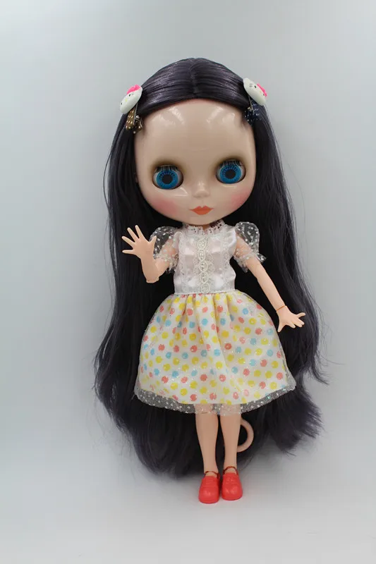 Кукла Blygirl Blyth светло фиолетовые волосы 285BL4521 белые 1/6 тела 19 суставов нормальная