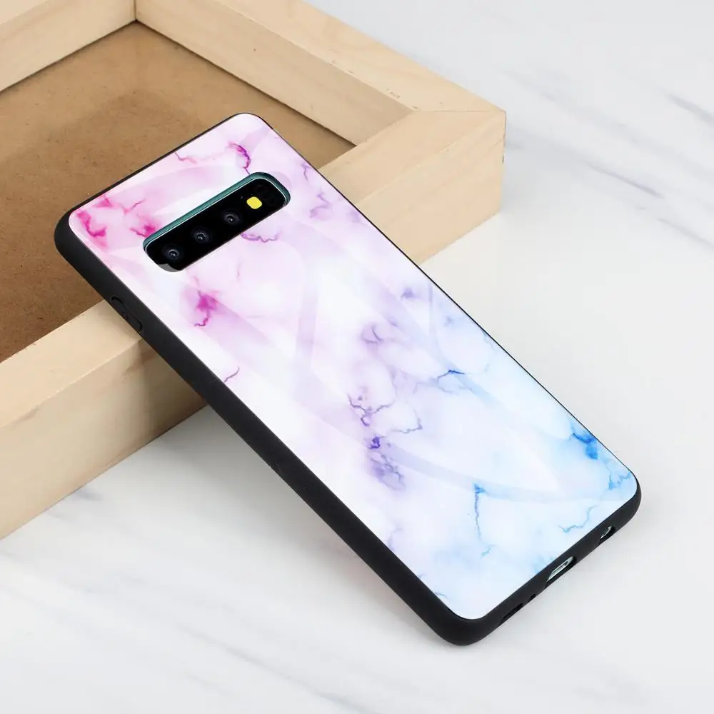 Marble Tempered Glass Phone Cover For Samsung Galaxy S10 5G S9 S8 Plus S10E Note 9 8 J3 J5 J7 2017 J6 A6 A7 A8 A9 2018 Case | Мобильные
