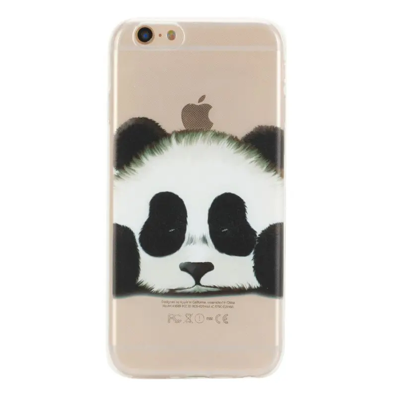 For iPhone 6 6S Cases Cover Silicon Ultra Thin TPU Back Gel Bag Apple iPhone6 S Tiger Cat Dolphin Panda Mobile Coque Etui |