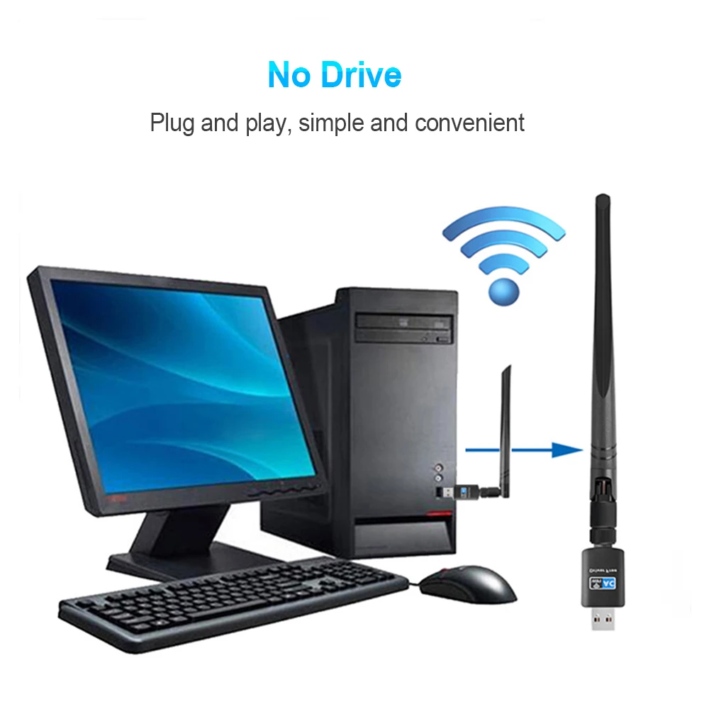 USB Wi Fi адаптер 600 Мбит/с 2 4 ГГц 5 ГГц|Сетевые карты| |