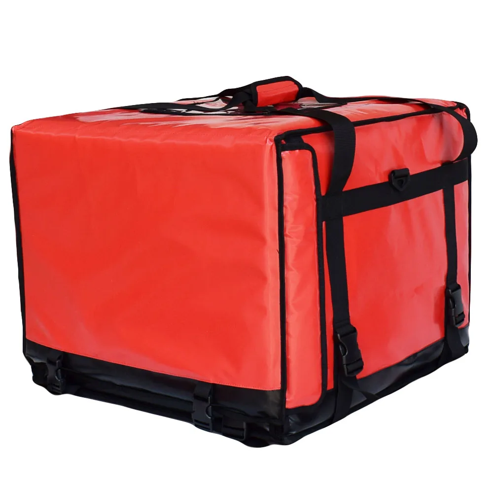 

20" L x 20" W x 16" H Motorcycle 2-Way Zipper Closure SZ-555545 Red Color Big Pizza Delivery Bag