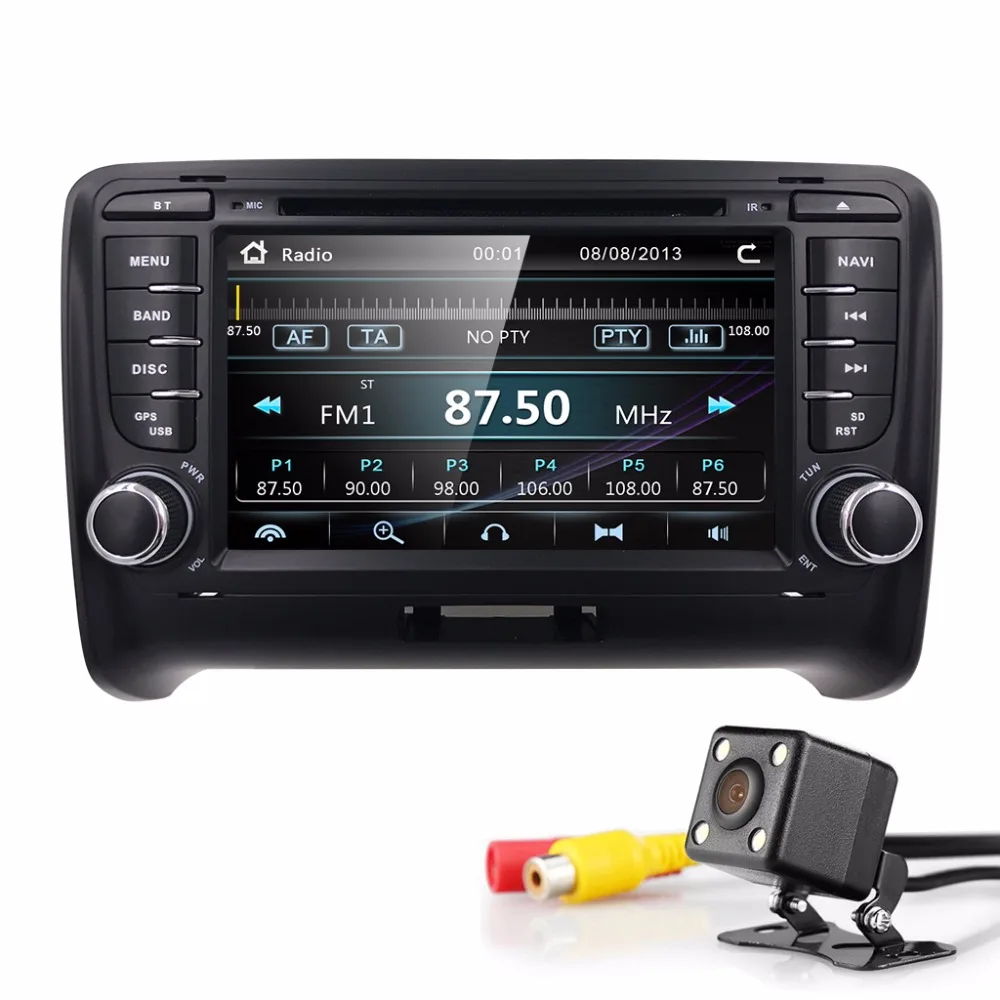 7 ''для AUDI TT MK2 автомобильный DVD gps стерео плеер головное устройство 2006- Bluetooth зеркальное соединение DAB+ TPMS DTV RDS FM CAM карта sd-карта памяти BT