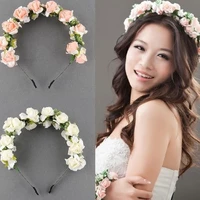 wedding flower garland bride hairband hair accessories festival decor princess floral wreath