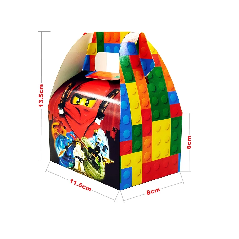 8pcs NinjagoB 8 шт./лот коробка конфет коробки для тортов и пирожных для детей Ninjagoing тема вечерние Baby Shower вечерние украшения вечерние свадебный - Цвет: 8pcs NinjagoB